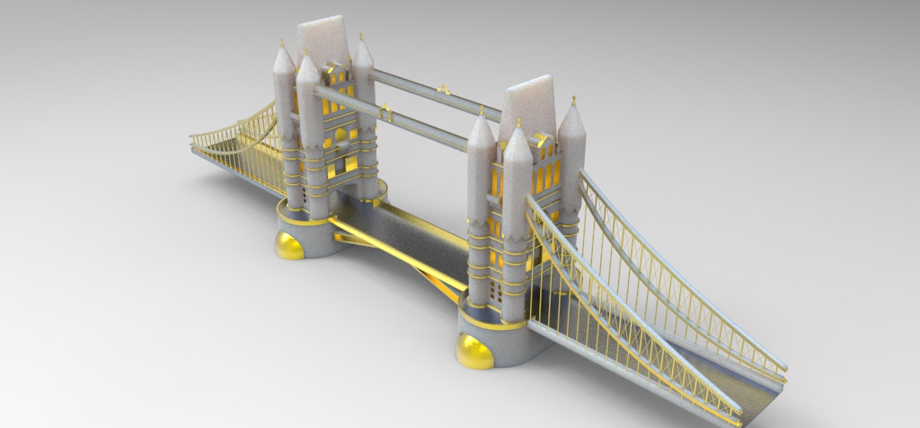 伦敦塔桥（iCader.com与您分享最新的CAD设计工具和创意工业设计3D作品）